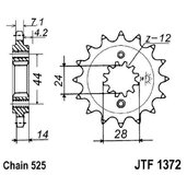 Reťazové koliečko JT JTF 1372-17RB 17T, 525